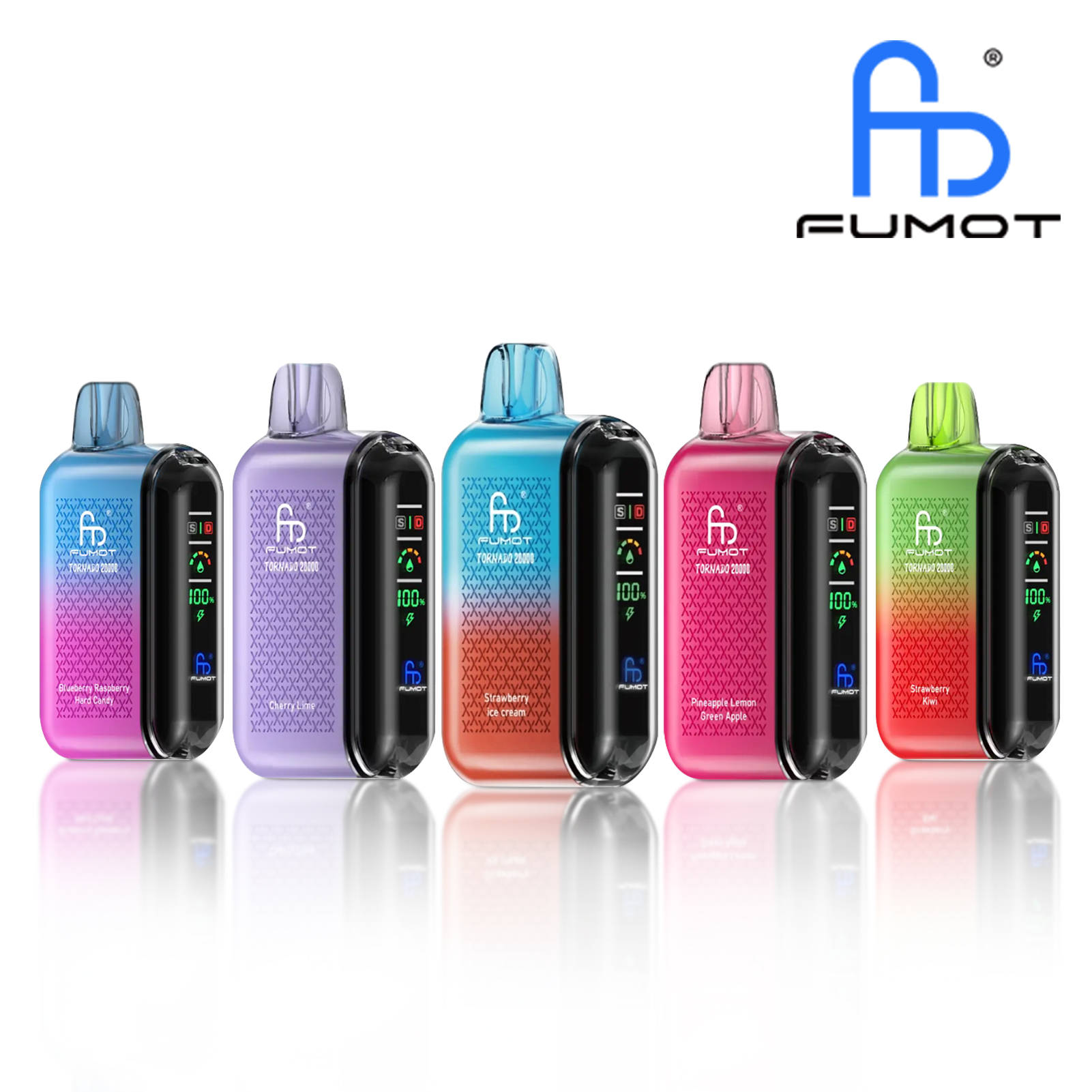 FUMOT Tornado 20000K  Disposeable vape | 2% Nic Salt,  LED Display | Fast EU Delivery