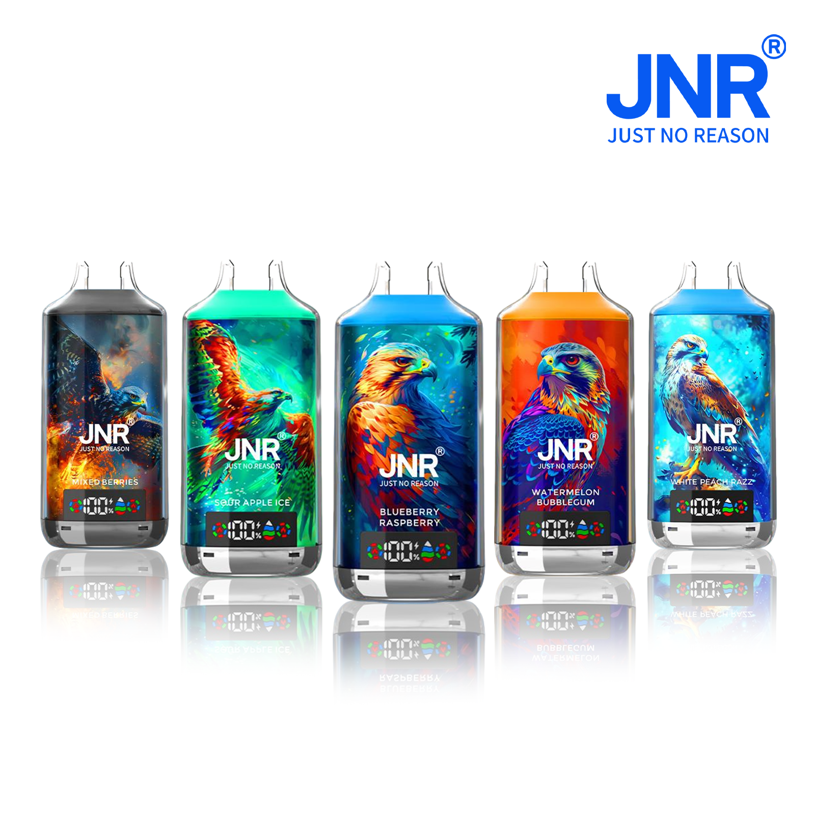 JNR Falcon 18000 Puffs  Disposeable vape | 2% Low Nicotine Salt Nic Vape Starter Kit with Smart Digital Display | Fast EU Delivery