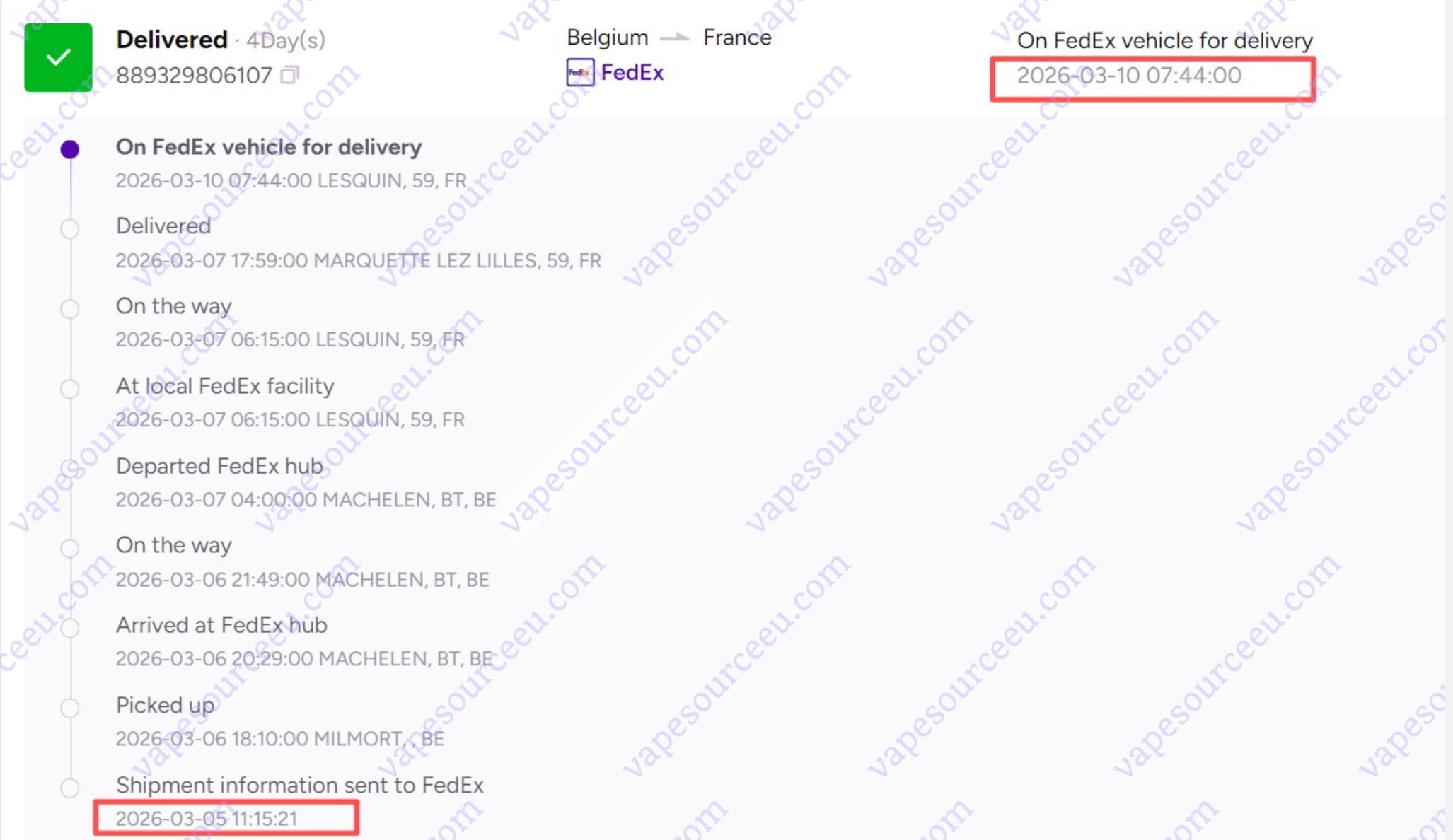 Shipping tracking proof 3